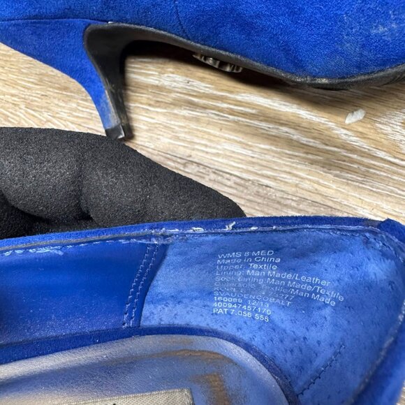 Simply Vera Vera Wang Cobalt Textile Kitten Heel Pumps Women's Size 8 - Picture 4 of 7